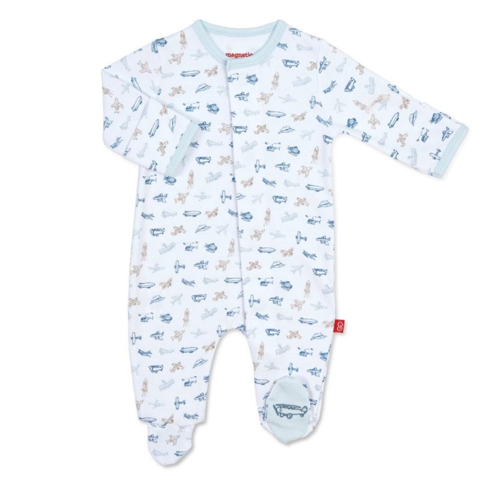 Organic Cotton Footie in Airplanes